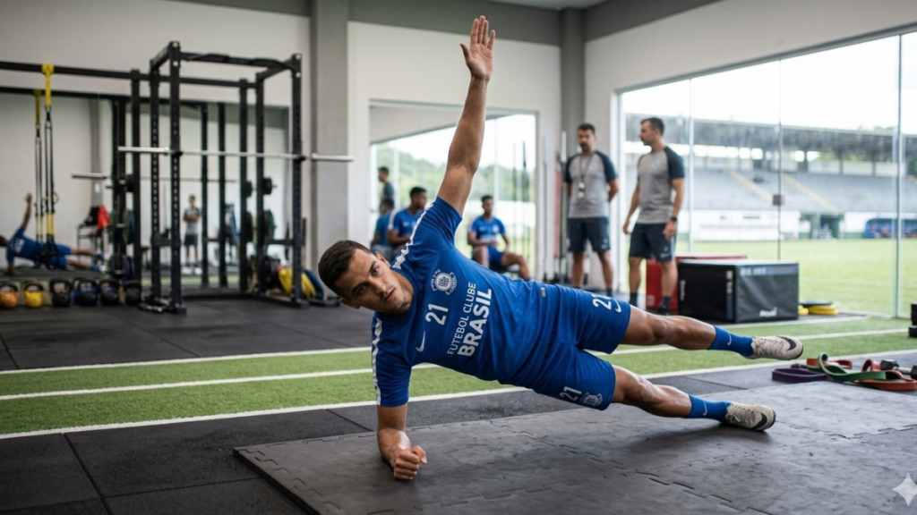 exercício de fortalecimento para jogar futebol